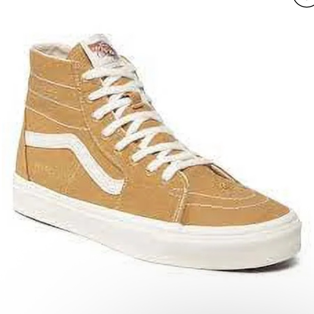 VANS Sk8-Hi Eco Theory Tapered Hemp Peace Leaf Mens 7 Womens 8.5 Mustard Gold